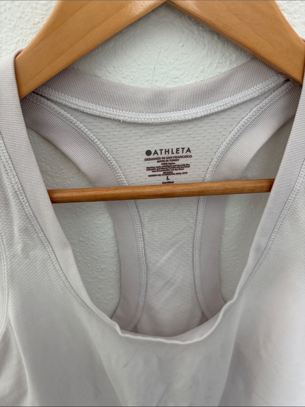 Athleta Racerback White Tank size large - Picture 2 of 9